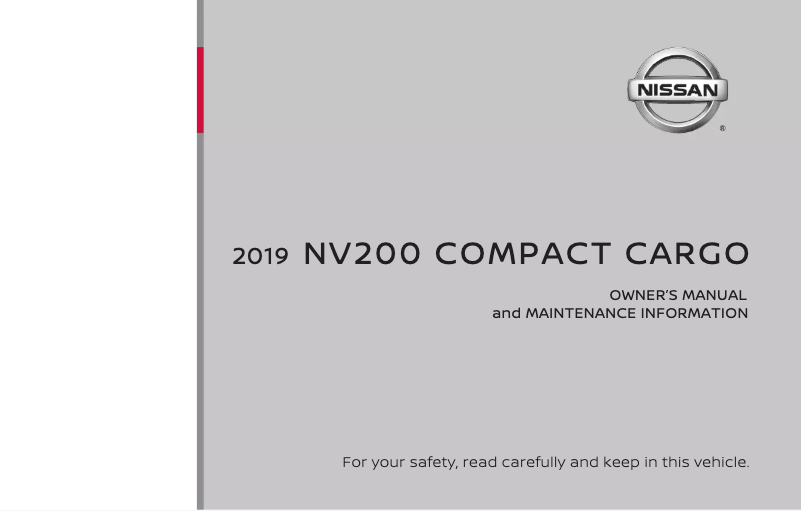 Página 1 del manual Manual de usuario Nissan NV200 Compact Cargo (2019)