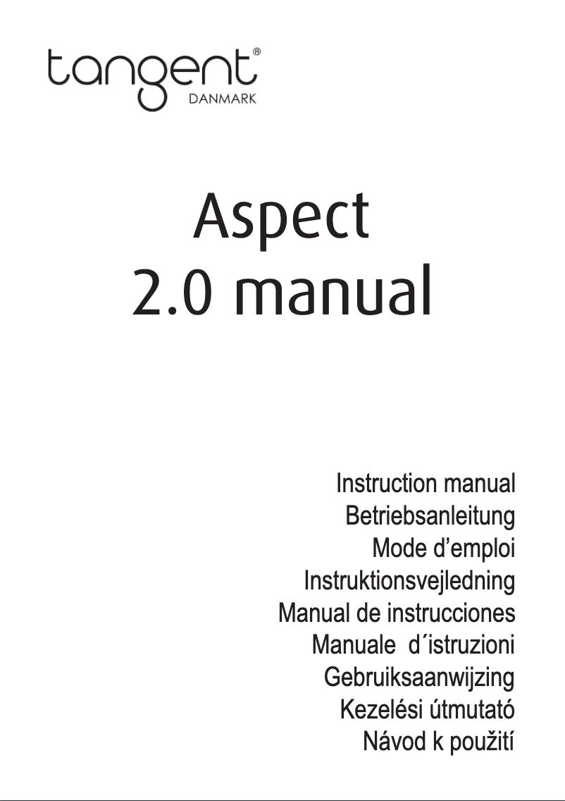 Imagen de la primera página del manual del dispositivo Aspect 2.0