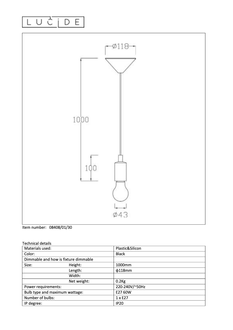 Page 1 de la notice Manuel utilisateur Lucide Fix
