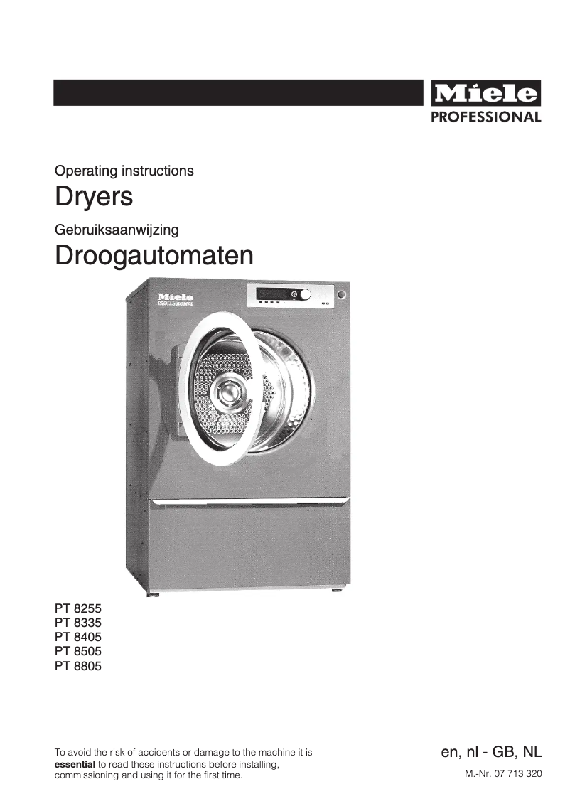 Image de la première page du manuel de l'appareil PT 8405