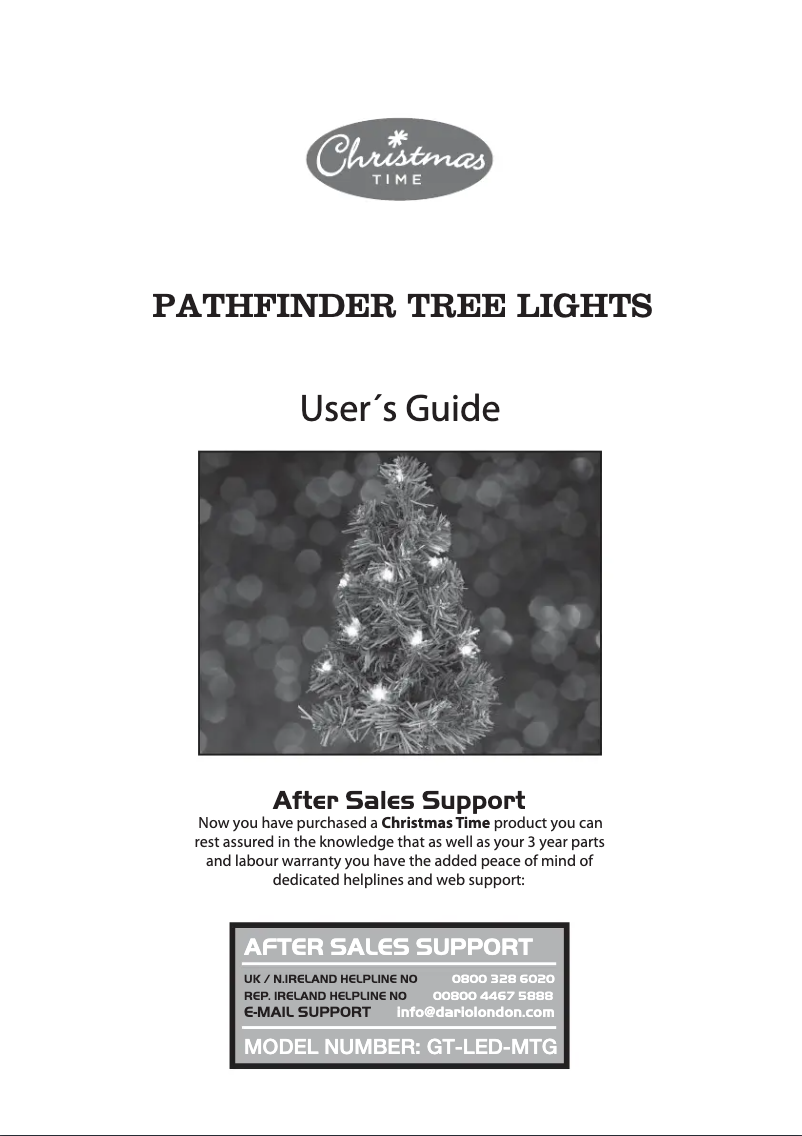 Page 1 de la notice Manuel utilisateur Christmas Time GT-LED-GS-36