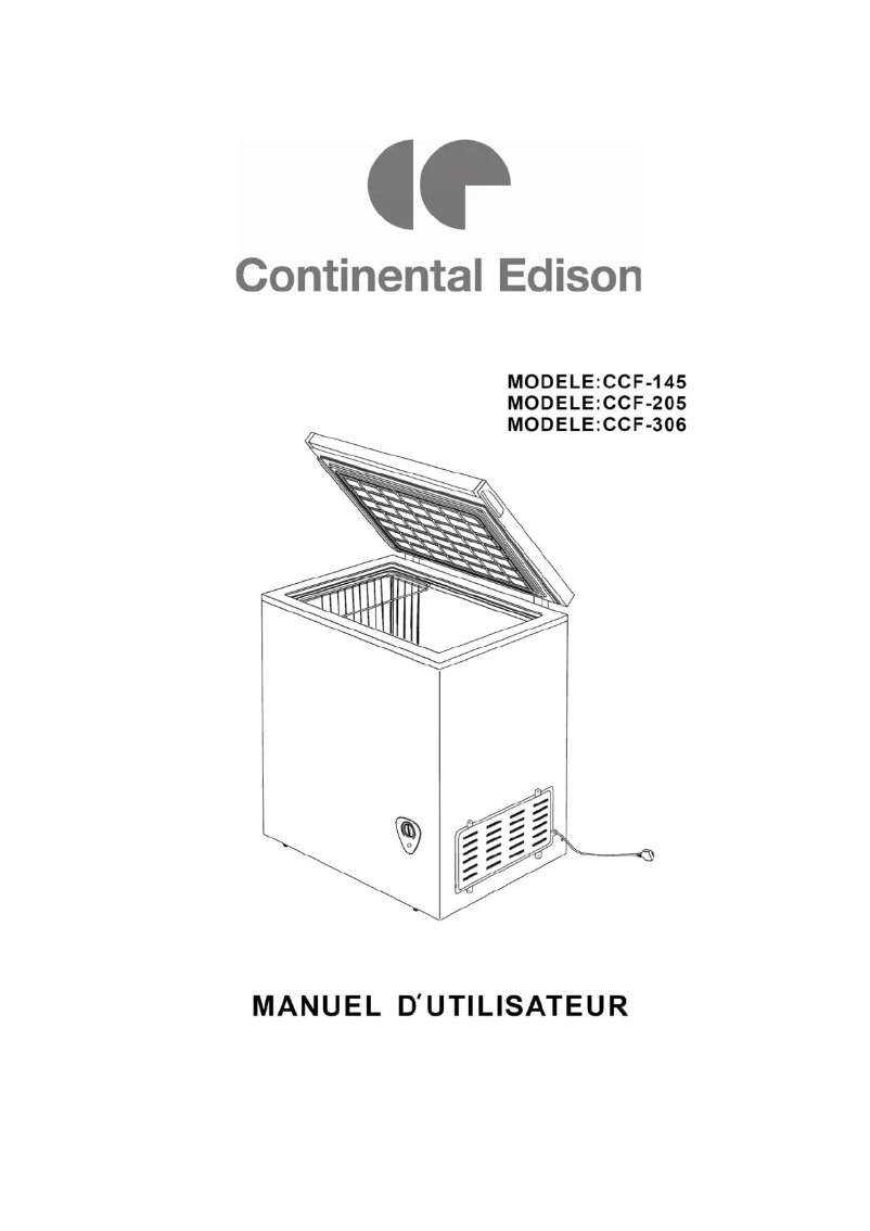 Page n°1 - Manuel utilisateur Continental Edison CCF-205