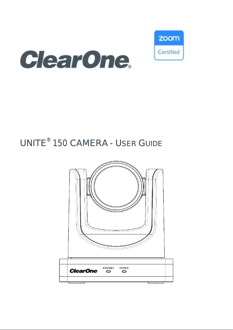 Page n°1 - Manuel utilisateur ClearOne Unite 150