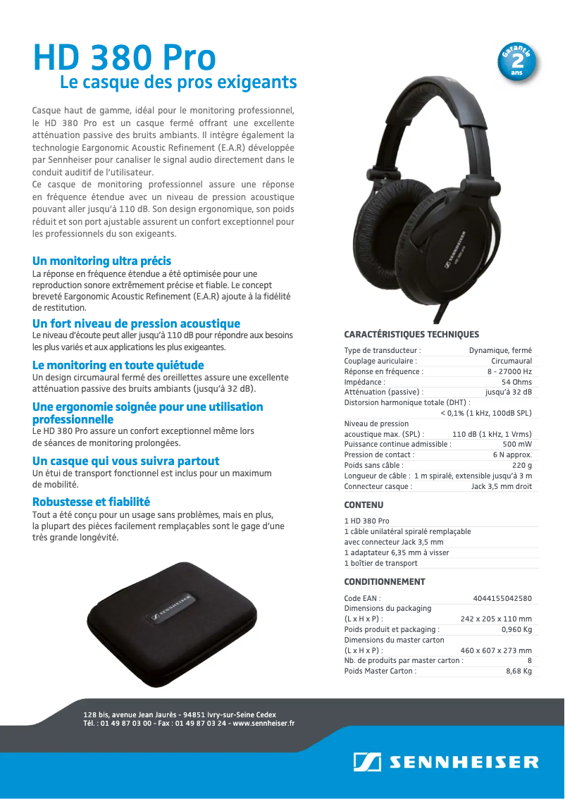 Image de la première page du manuel de l'appareil HD 600