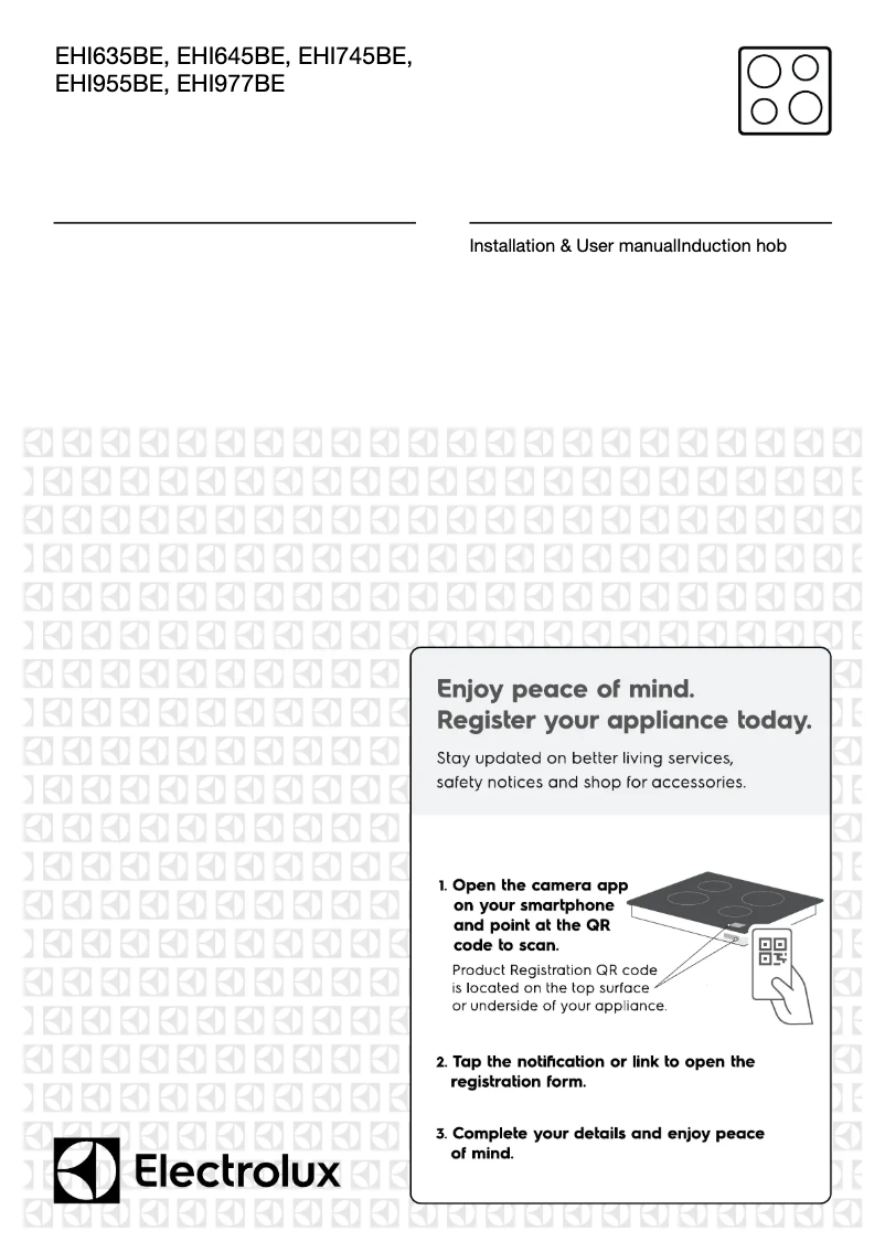 Page n°1 - Manuel utilisateur Electrolux EHI645BE
