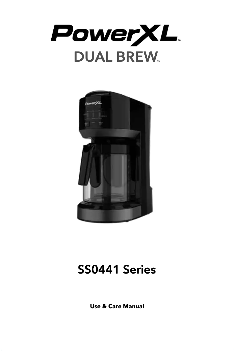 Page n°1 - Manuel utilisateur PowerXL DUAL BREW SS0441-OPB
