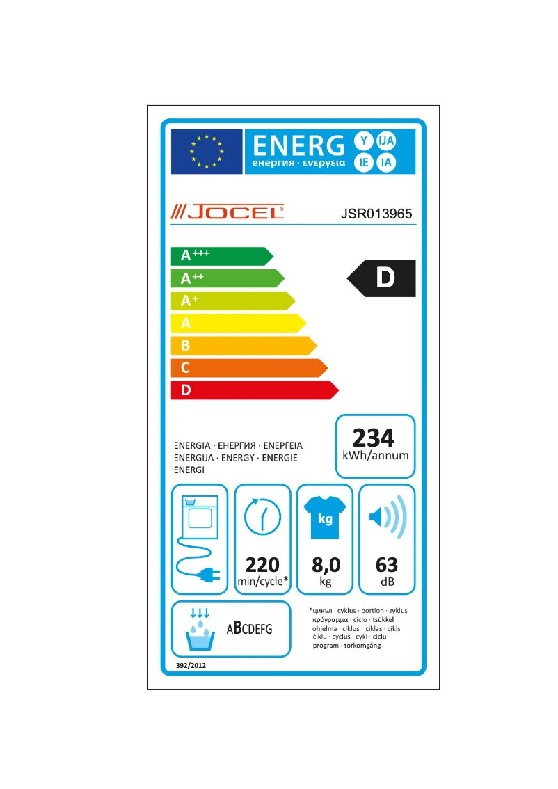 Página 1 del manual Manual de usuario Jocel JSR013965