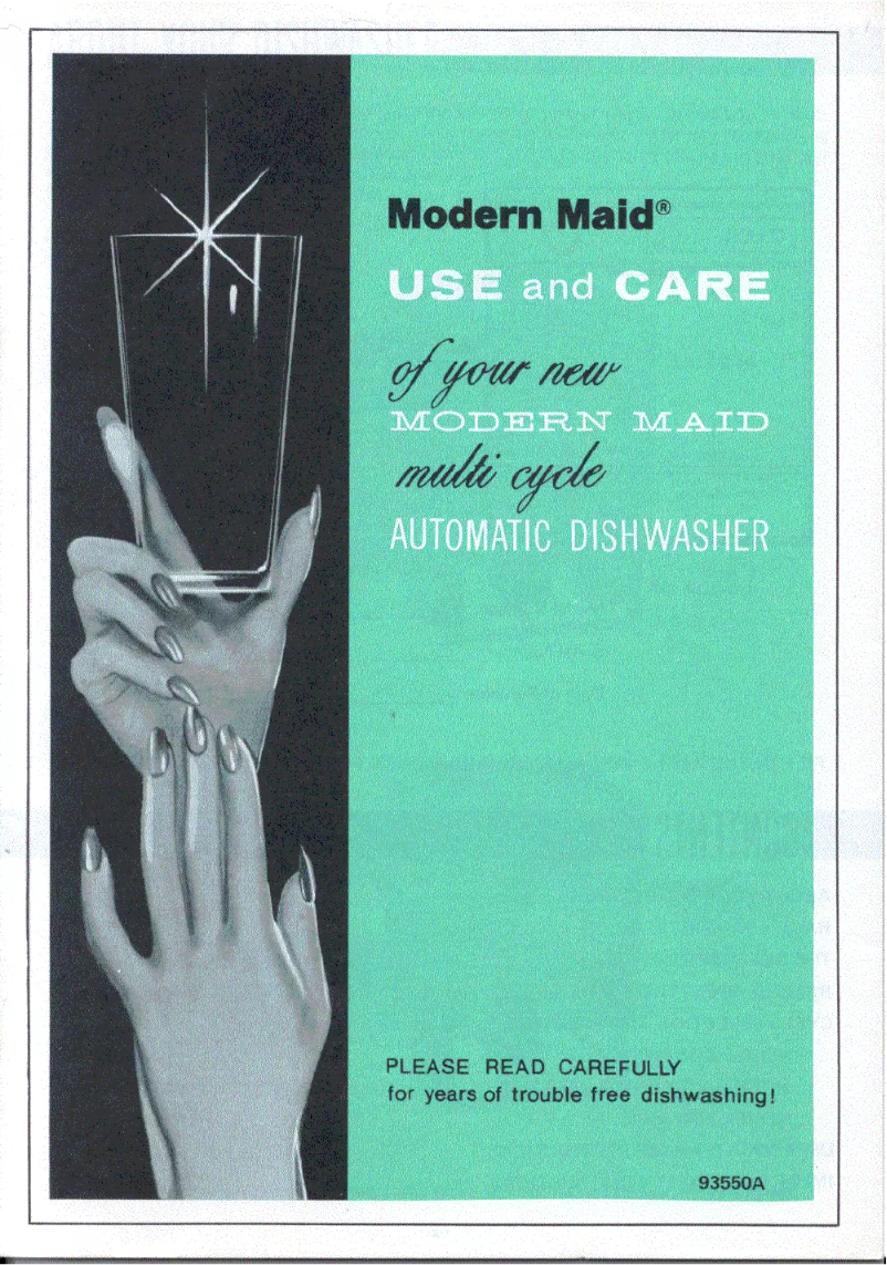 Page 1 de la notice Manuel utilisateur Modern Maid ZDW-880-D