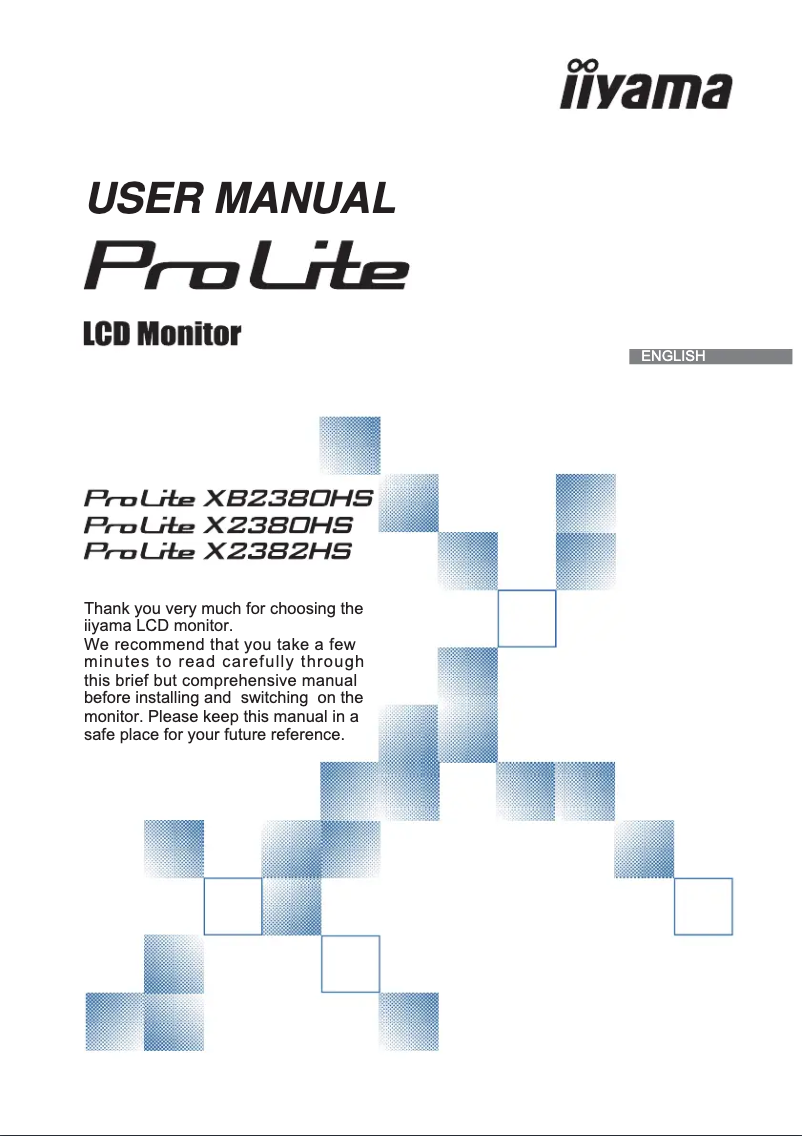 Page n°1 - Manuel utilisateur Iiyama ProLite X2380HS