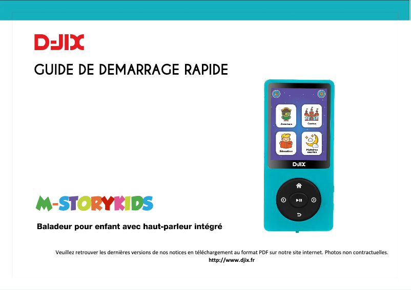 Image de la première page du manuel de l'appareil M-StoryKids