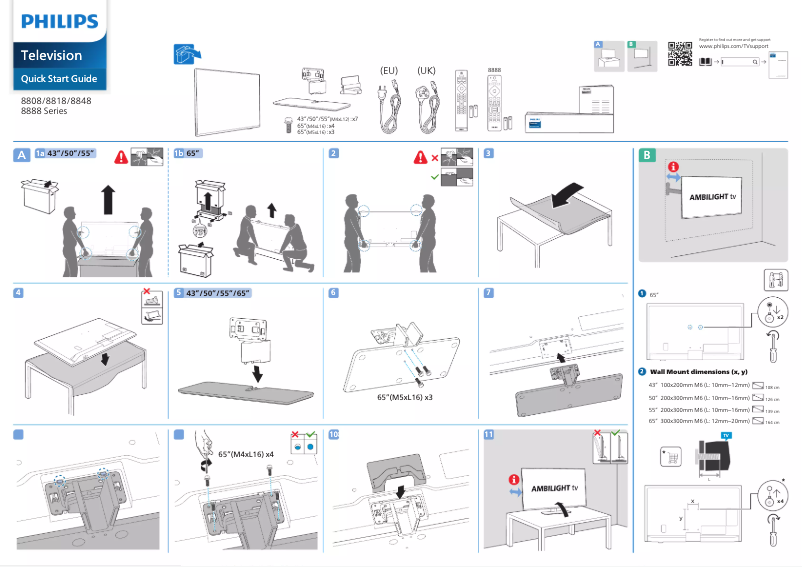 Página 1 del manual Guía de inicio rápido Philips 65PUS8818