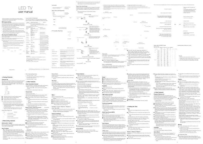 Image de la première page du manuel de l'appareil UN26EH4000F