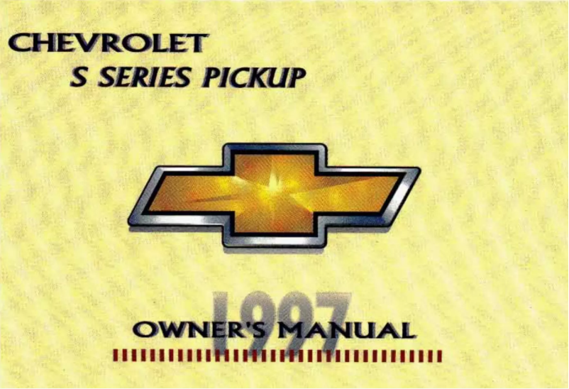 Page 1 de la notice Manuel utilisateur Chevrolet S-10 (1997)
