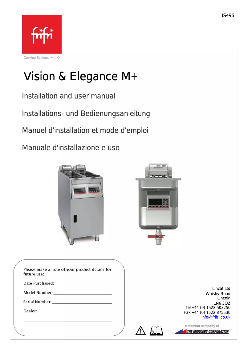 Page n°1 - Manuel utilisateur Frifri Vision