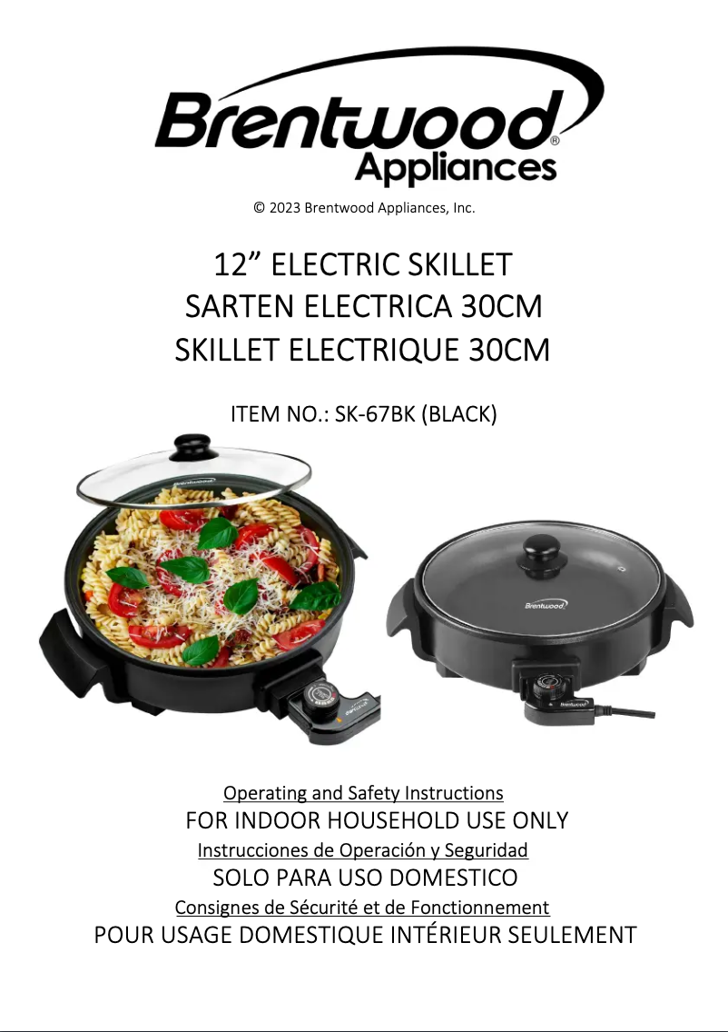 Page n°1 - Manuel utilisateur Brentwood SK-67BK