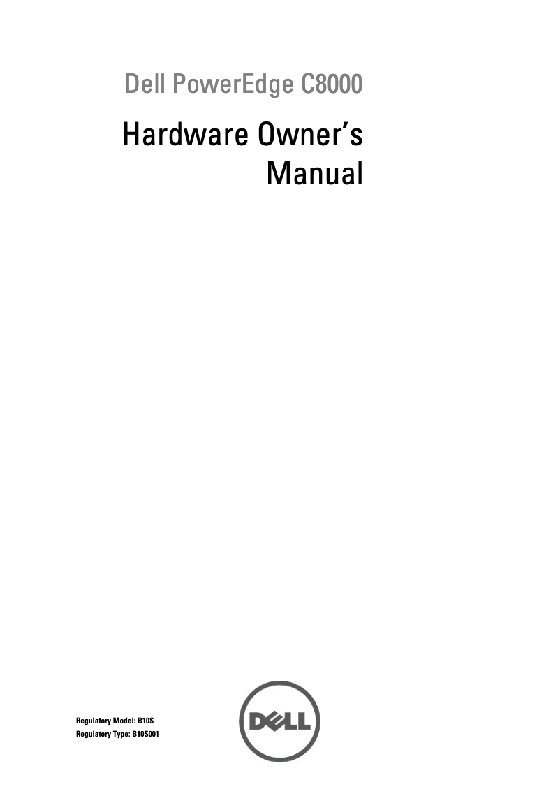 Page 1 de la notice Manuel utilisateur Dell PowerEdge C8000