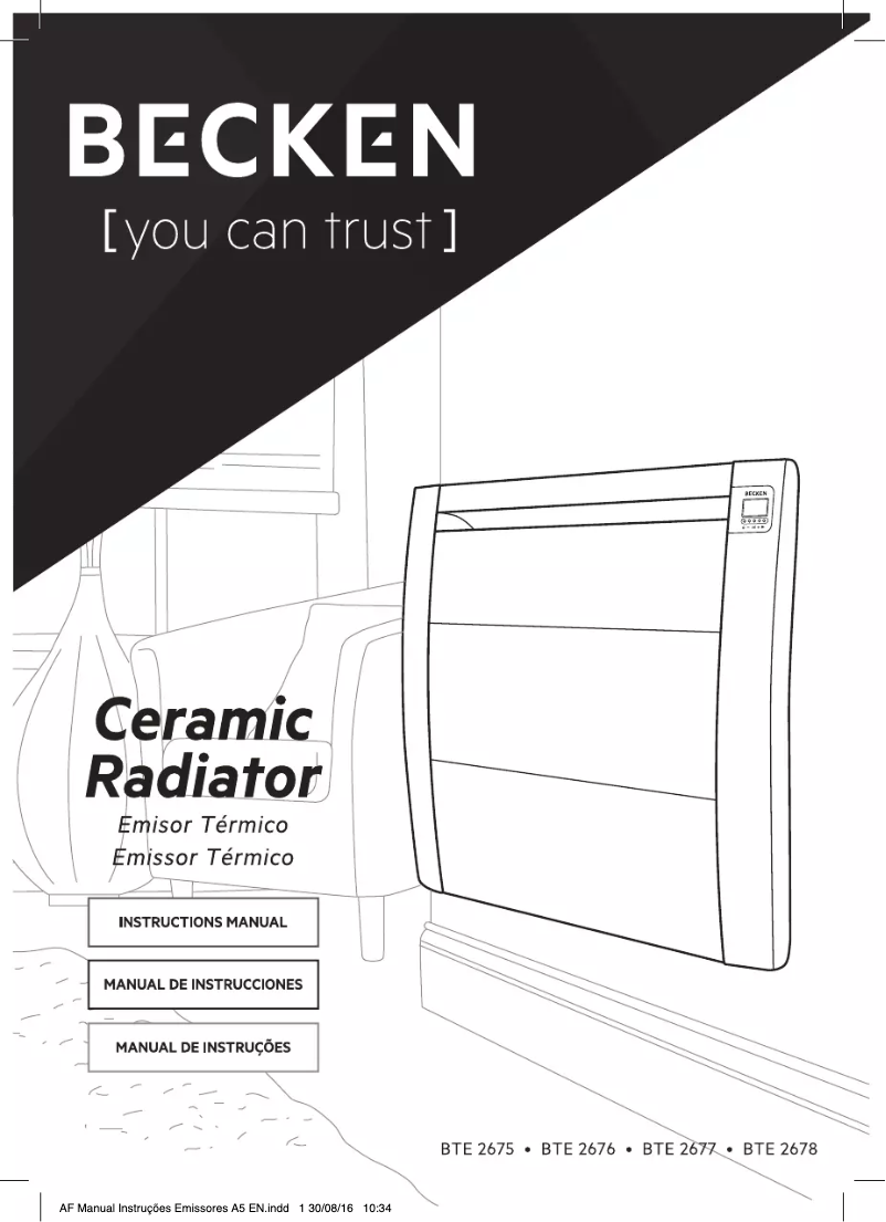 Page n°1 - Manuel utilisateur Becken BTE2677