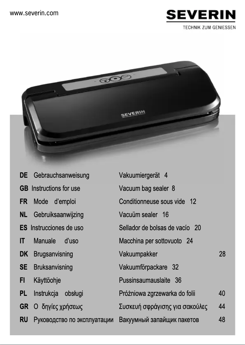 Image de la première page du manuel de l'appareil FS 3609