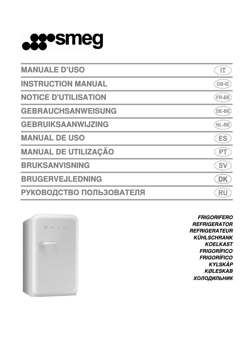 Page 1 de la notice Manuel utilisateur Smeg FAB5RO