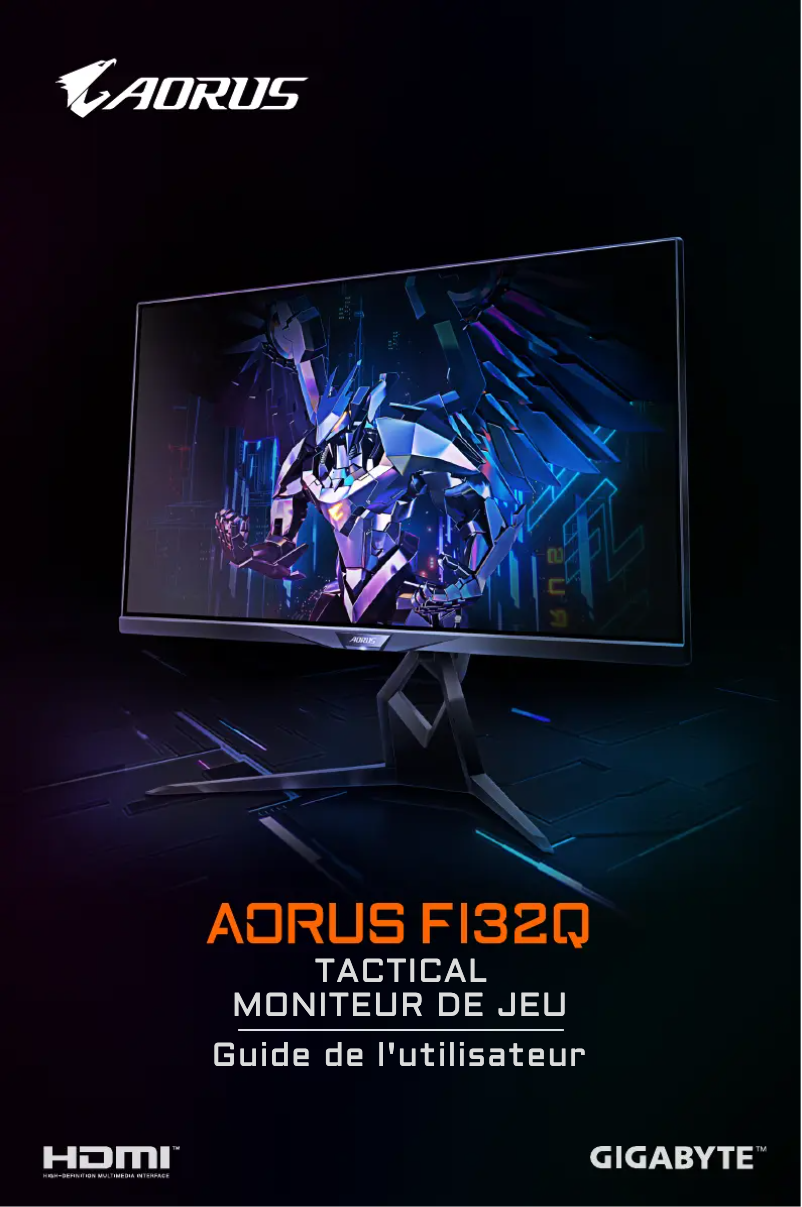 Page 1 de la notice Manuel utilisateur Gigabyte AORUS FI32Q