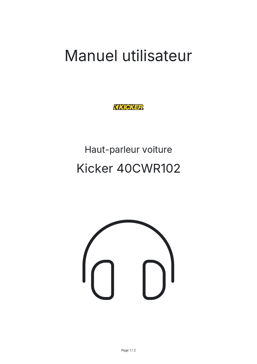Image de la première page du manuel de l'appareil 40CWR102