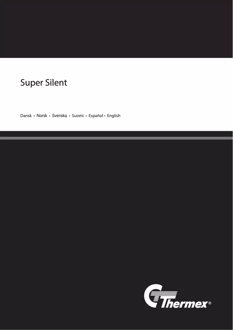 Page n°1 - Manuel utilisateur Thermex Super Silent GT