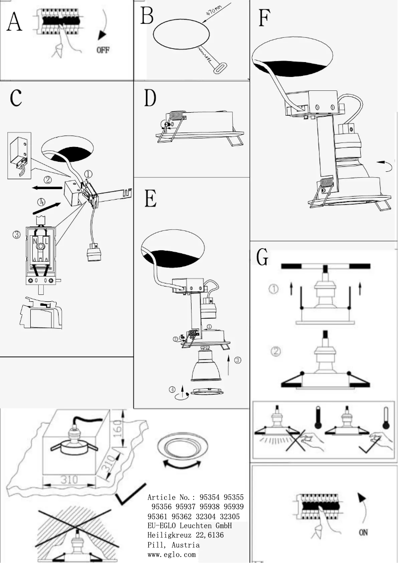 Page n°1 - Manuel utilisateur Eglo Tedo 1