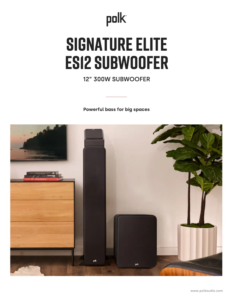 Page n°1 - Fiche technique Denon Signature Elite Subwoofer ES12