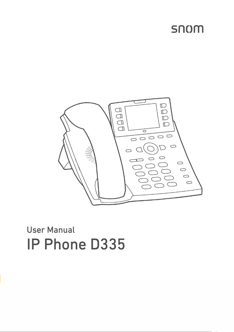 Page 1 de la notice Manuel utilisateur Snom D3