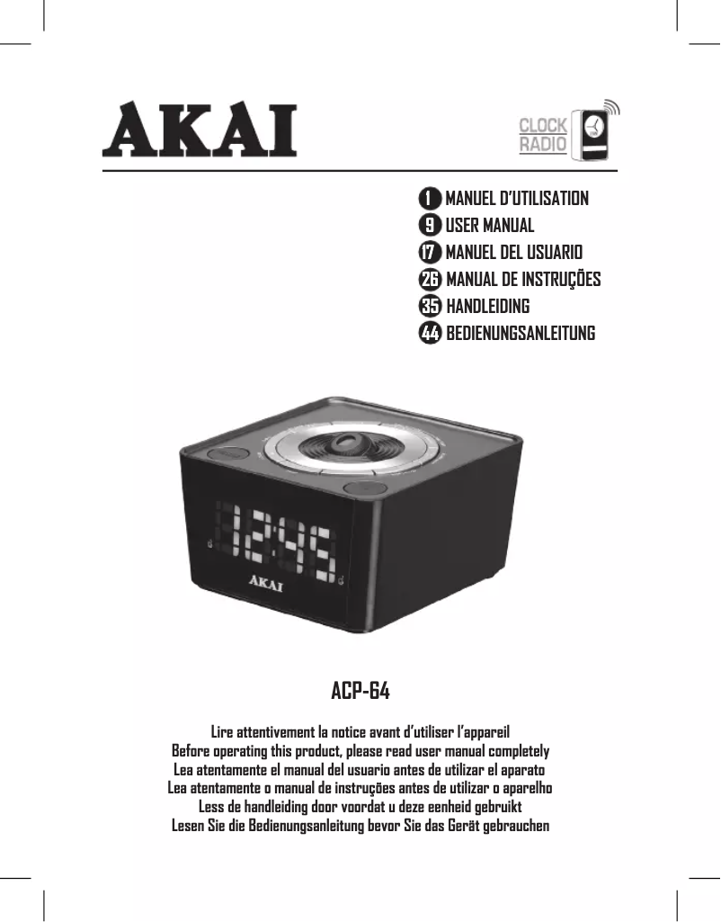Página 1 del manual Manual de usuario AKAI ACP-64