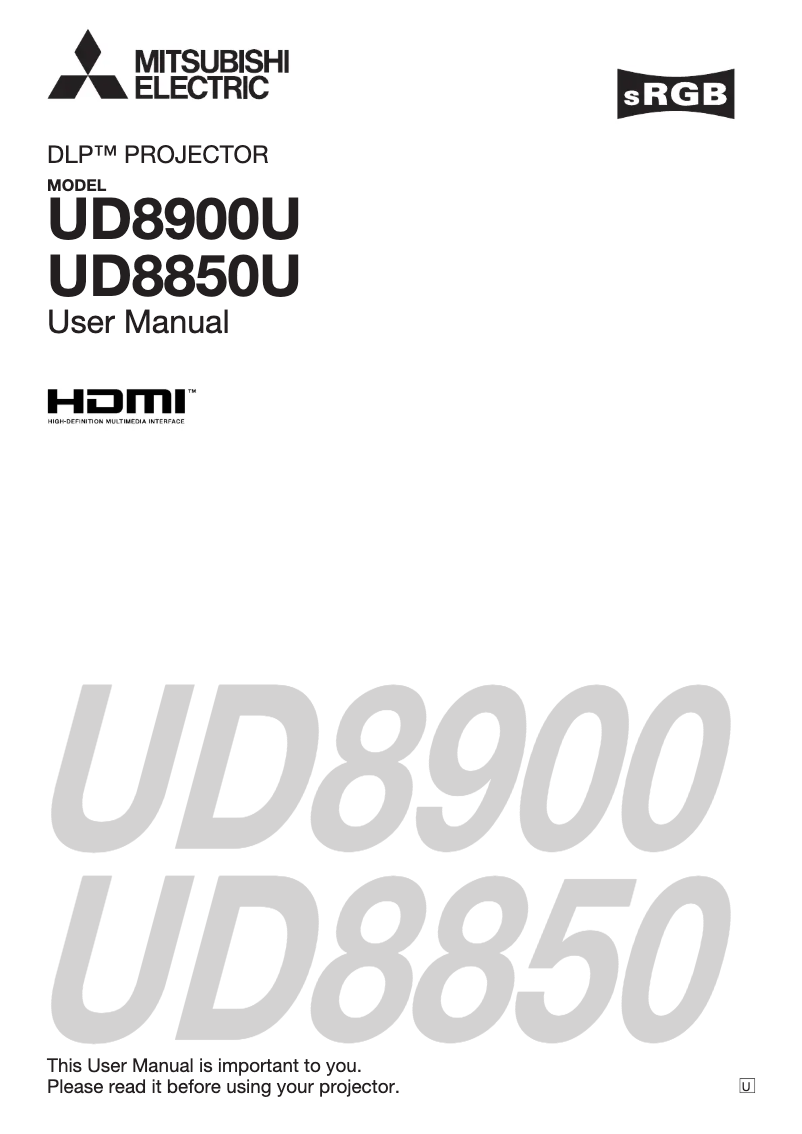 Image de la première page du manuel de l'appareil UD8900U