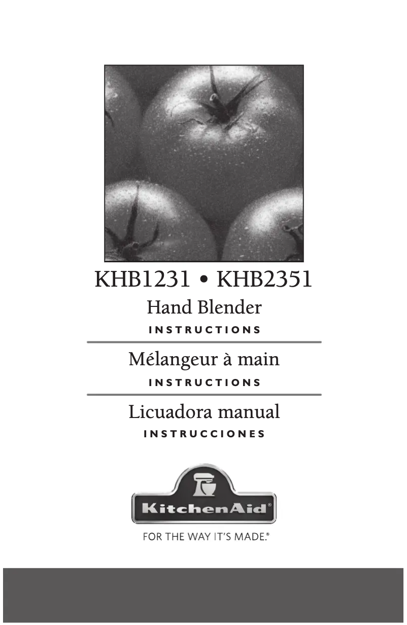 Page n°1 - Manuel utilisateur KitchenAid KHB1231AQ