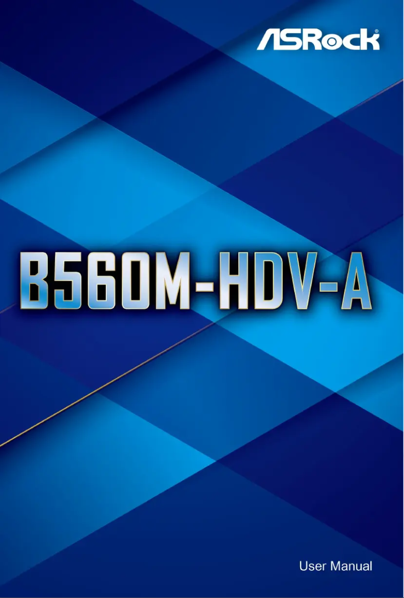 Image de la première page du manuel de l'appareil B560M-HDV-A