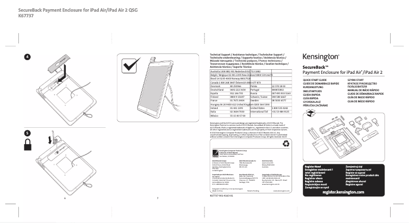 Image de la première page du manuel de l'appareil SecureBack