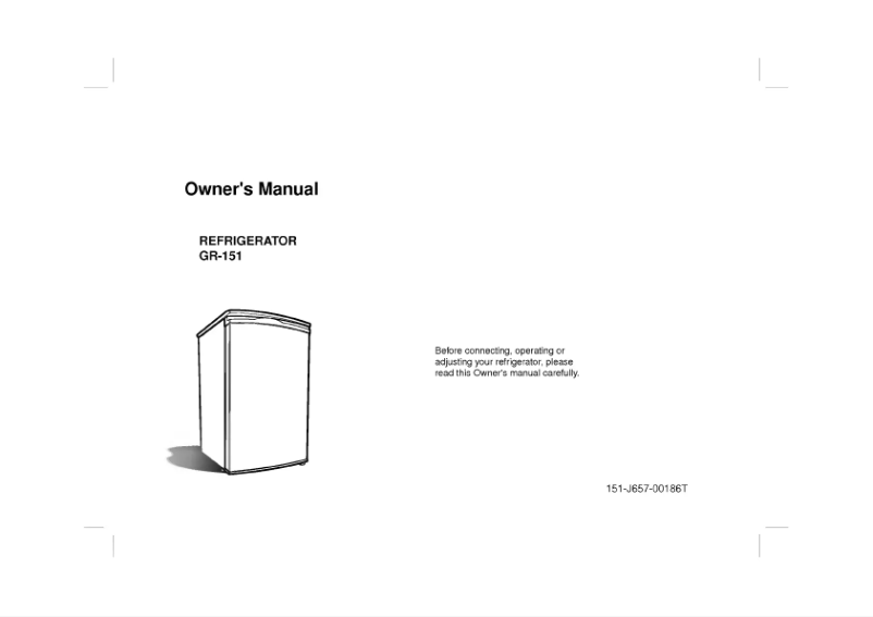 Page 1 de la notice Manuel utilisateur LG GR-151KF