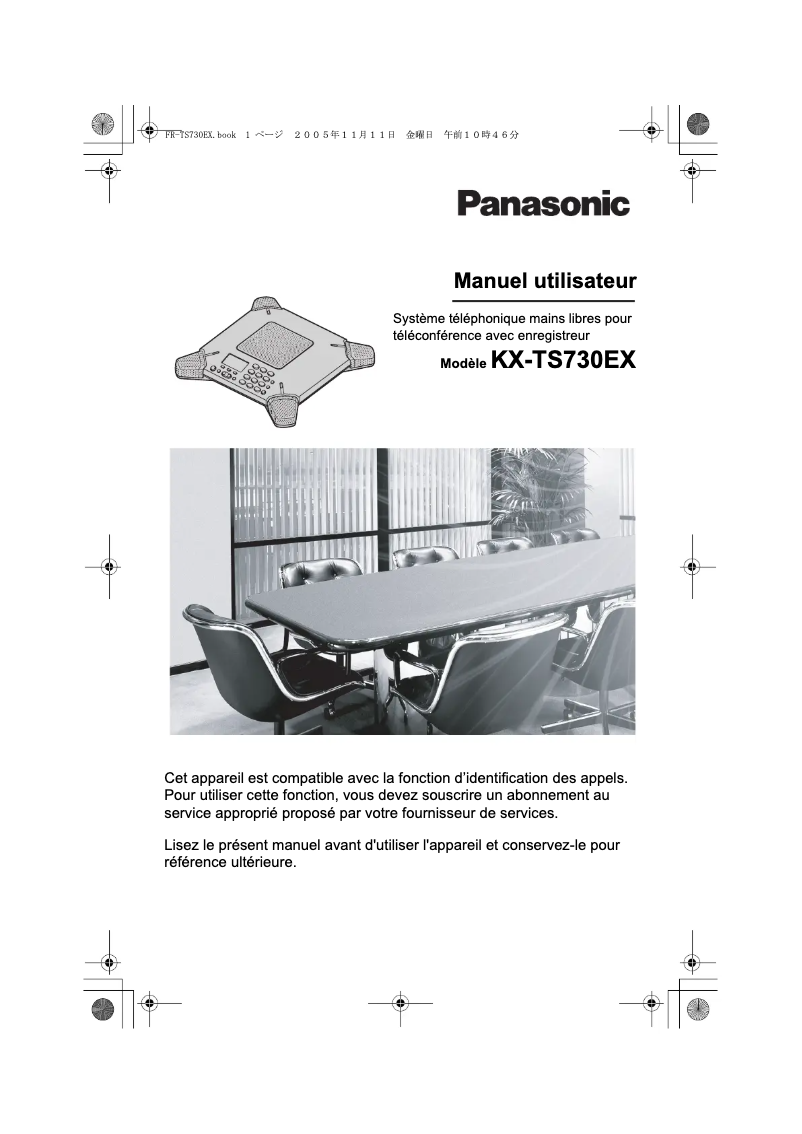 Imagen de la primera página del manual del dispositivo KX-TS730EX