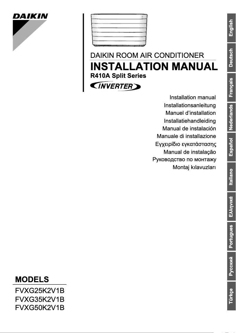 Página 1 del manual Guía de instalación Daikin Nexura FVXG50K2V1B