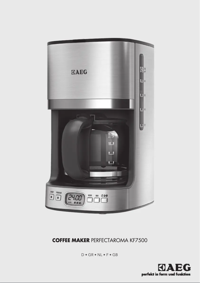Page 1 de la notice Manuel utilisateur AEG-Electrolux Perfectaroma KF7500