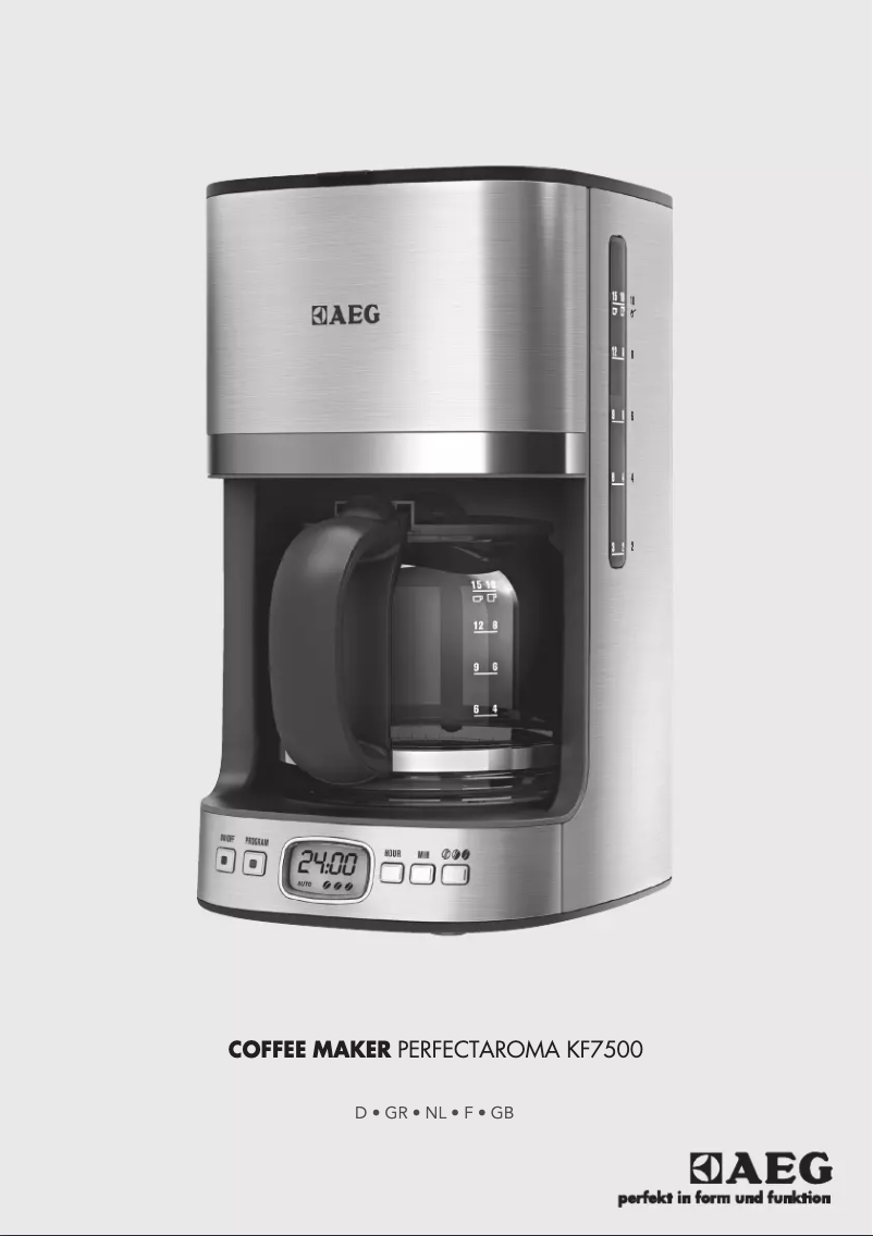 Page n°1 - Manuel utilisateur AEG-Electrolux Perfectaroma KF7500