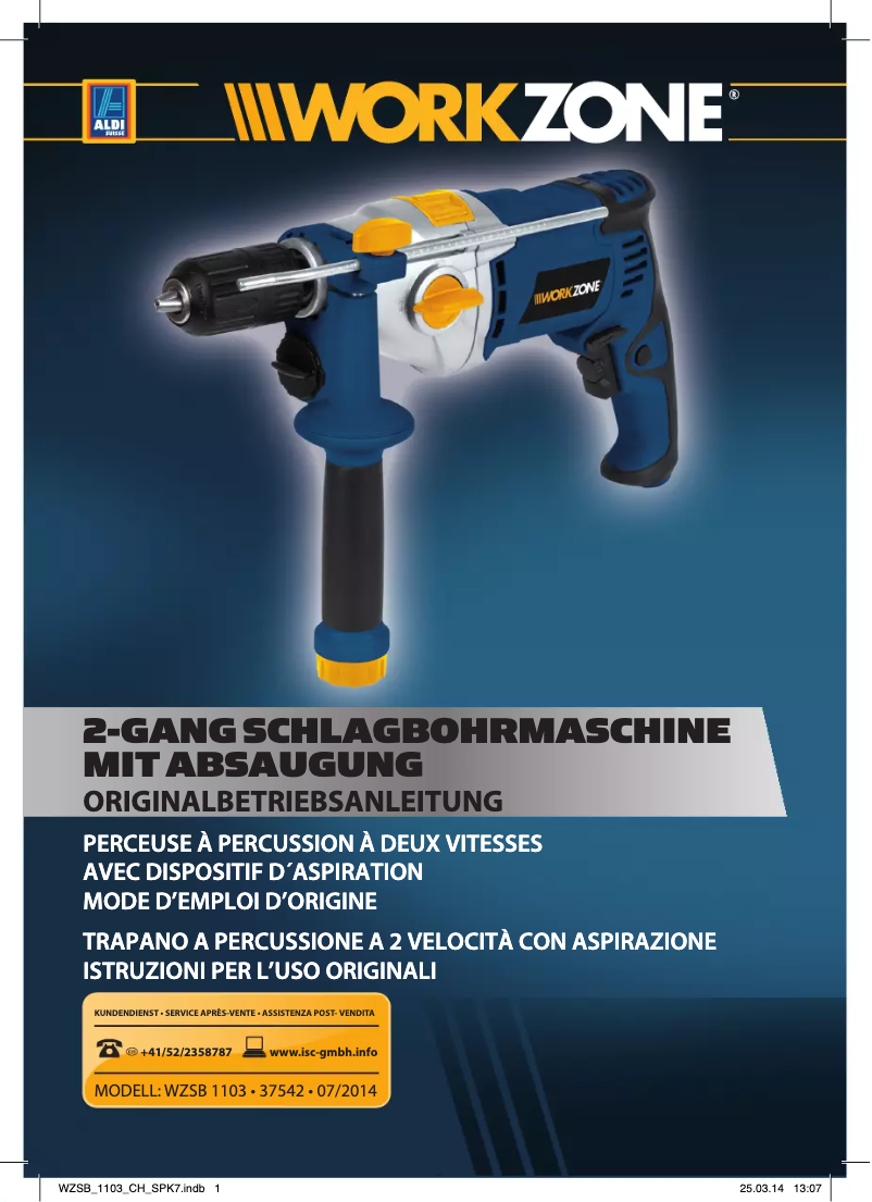 Page 1 de la notice Manuel utilisateur Workzone WZSB 1103