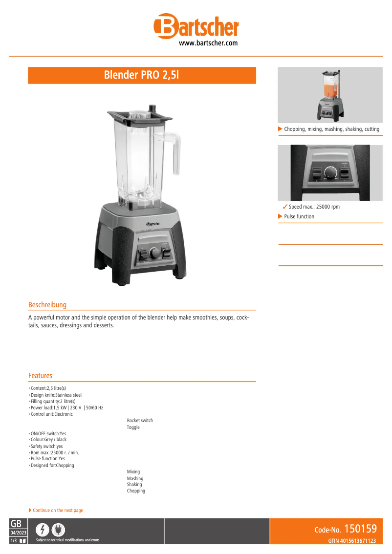 Image de la première page du manuel de l'appareil 300412