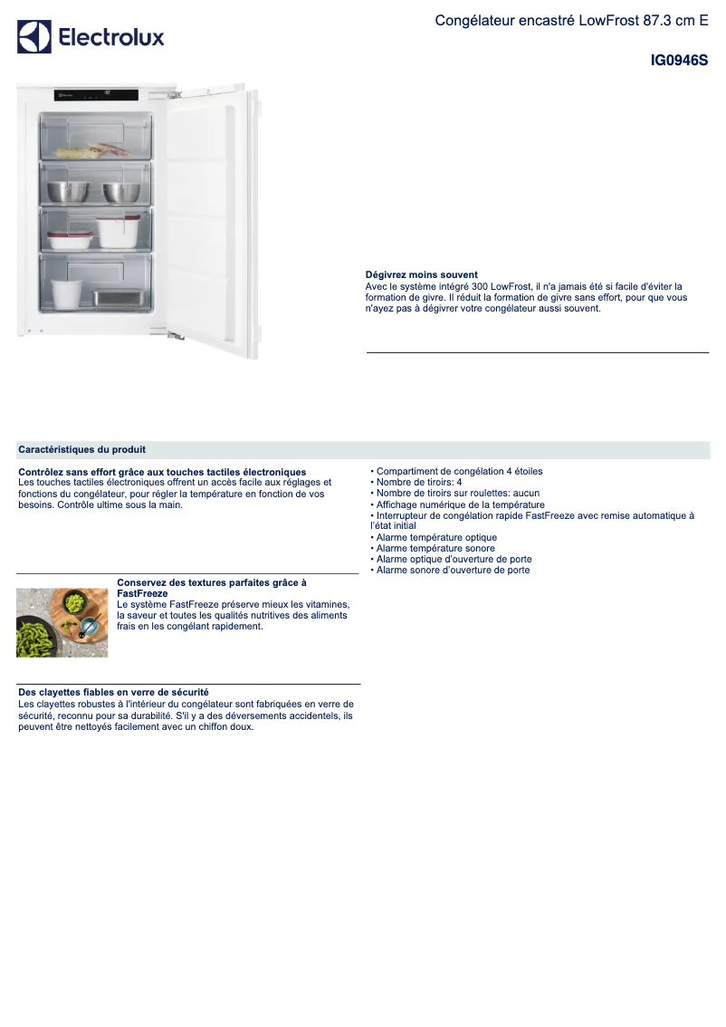 Image de la première page du manuel de l'appareil IG0946S