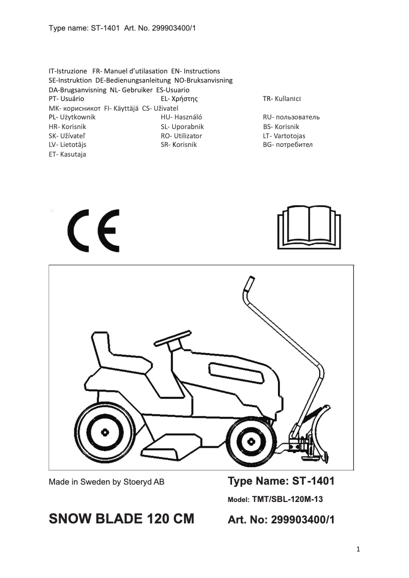 Image de la première page du manuel de l'appareil ST-1401