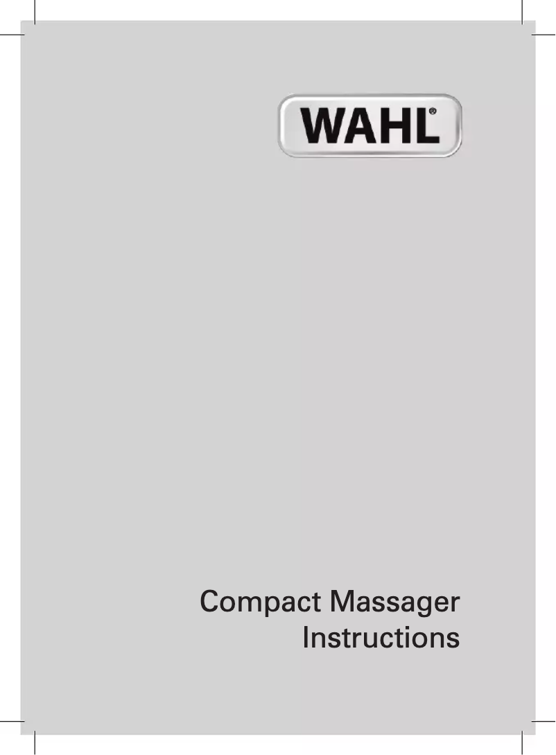 Image de la première page du manuel de l'appareil Compact Massager ZX995