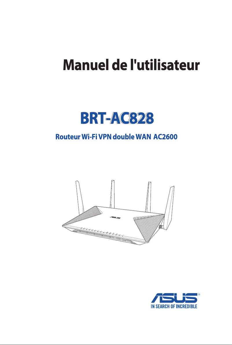 Image de la première page du manuel de l'appareil BRT-AC828