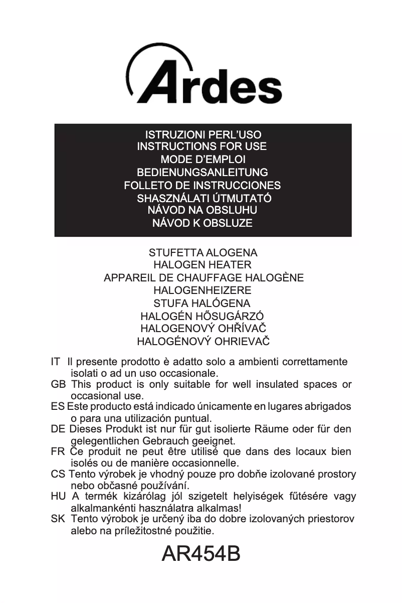 Página 1 del manual Manual de usuario Ardes AR454B