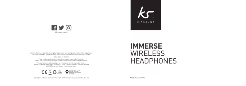 Page 1 de la notice Manuel utilisateur KitSound Immerse