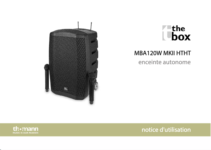 Page n°1 - Manuel utilisateur The Box MBA120W MKII HTHT