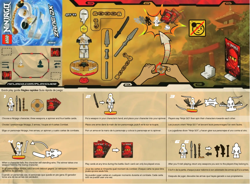 Image de la première page du manuel de l'appareil NINJAGO 2171