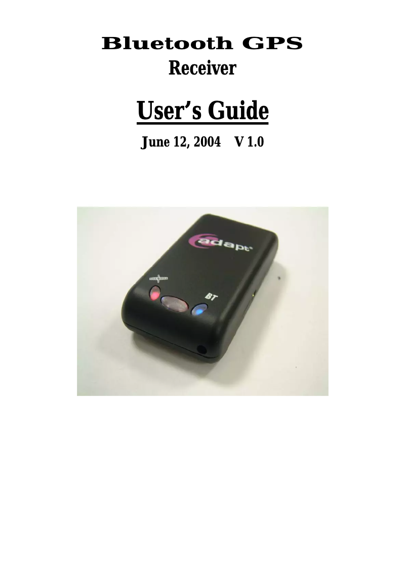 Page n°1 - Manuel utilisateur Adapt AD-300